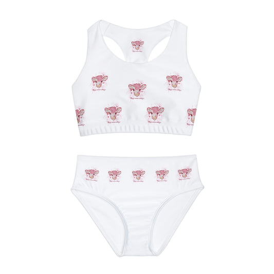 Girls Two Piece Swimsuit (AOP)