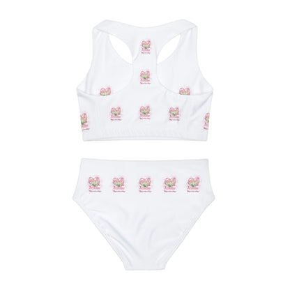 Girls Two Piece Swimsuit (AOP)